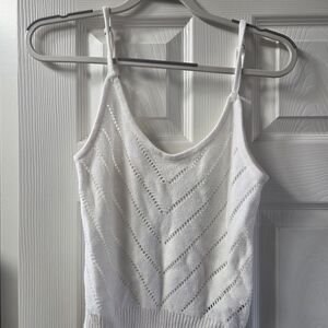 Roxy White Knit Camisole Top